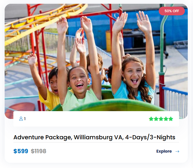 Williamsburg Discounted Vacation Package